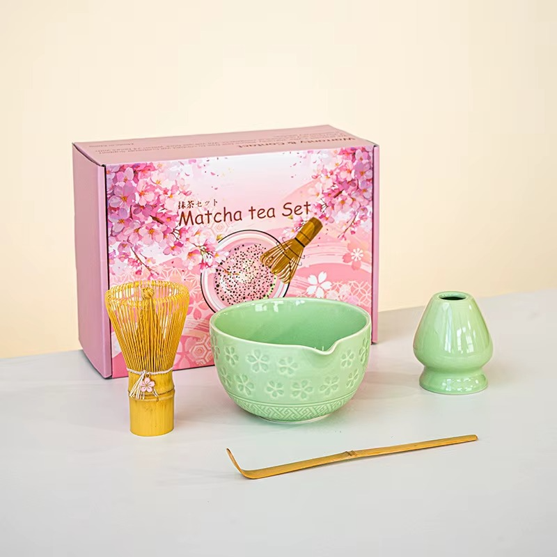 Service à matcha fleurs de cerisier – Set Sakura