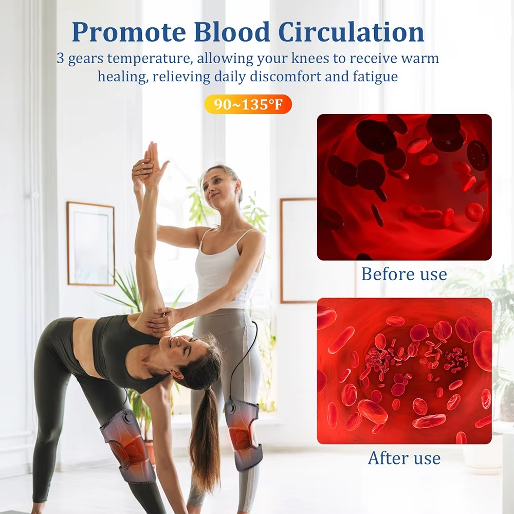 Appareil de Massage du Genou avec Vibration à 3 Vitesses