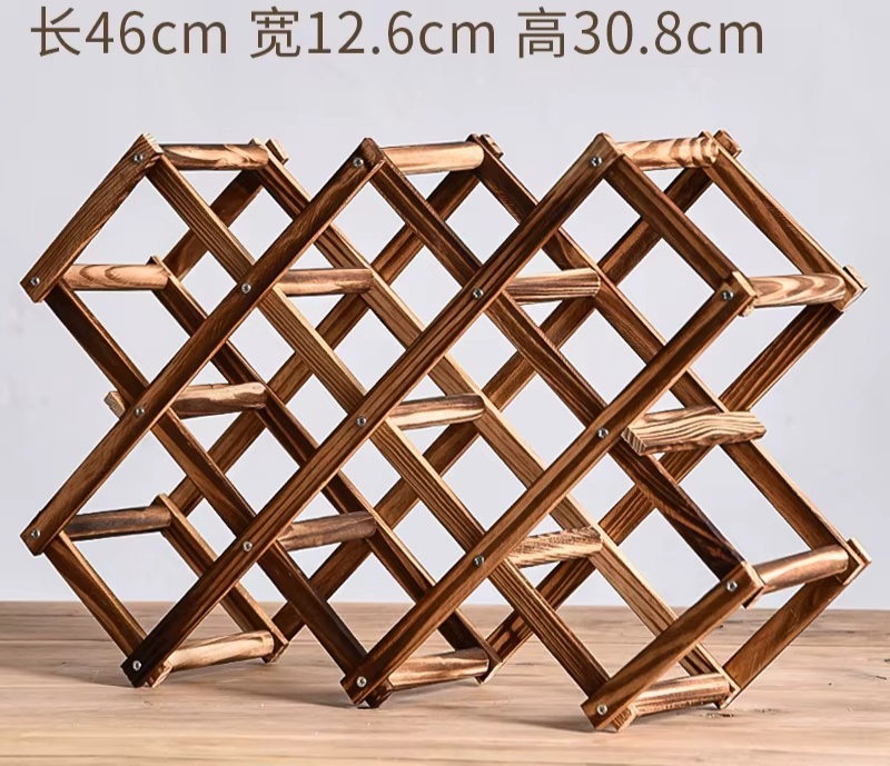 Casier à Vin en Bois de Pin – Étagère Empilable & Pliable pour Bouteilles
