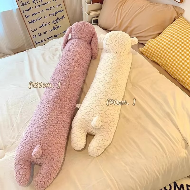 Grand Oreiller Corps Lapin ou Ours en Peluche – Compagnon Doux pour la Nuit