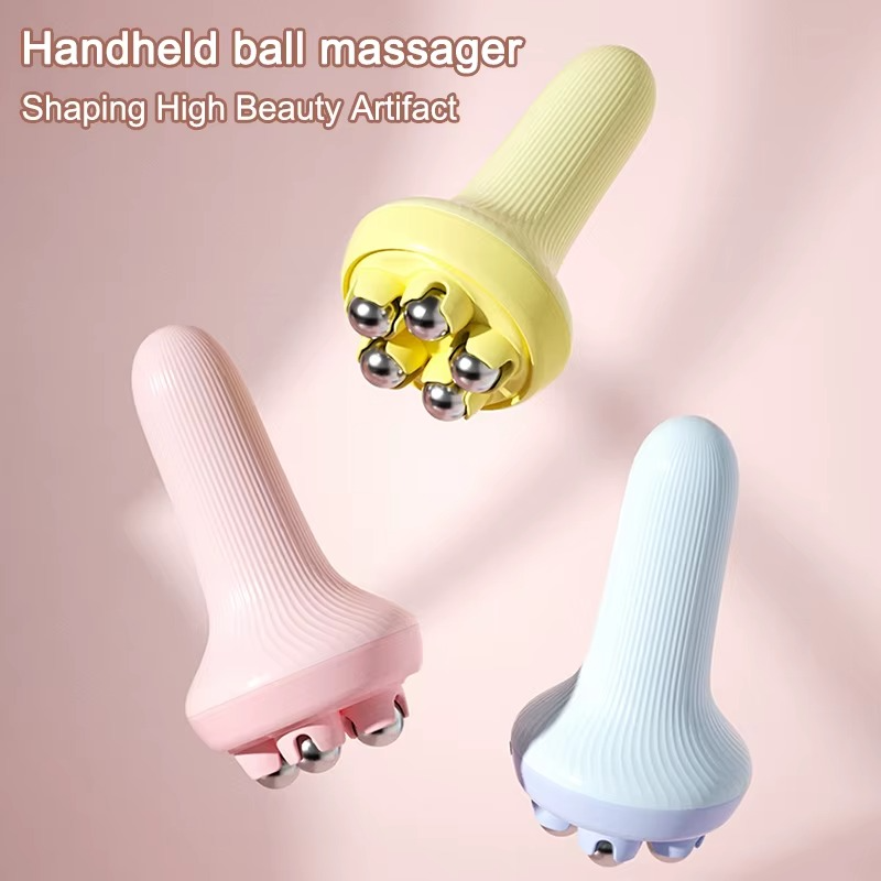 Masseur à Rouleaux Manuel – 5 Perles en Acier