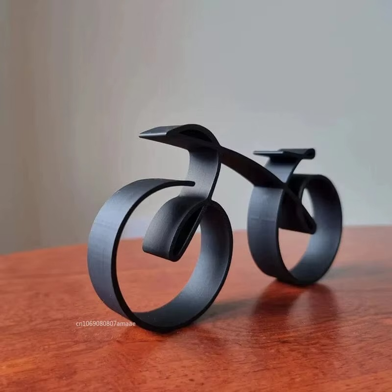 Sculpture de Vélo Minimaliste en Acrylique - Décoration Élégante et Moderne