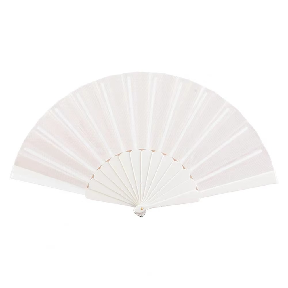 Éventail Pliable en Dentelle Florale