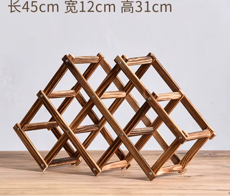 Casier à Vin en Bois de Pin – Étagère Empilable & Pliable pour Bouteilles