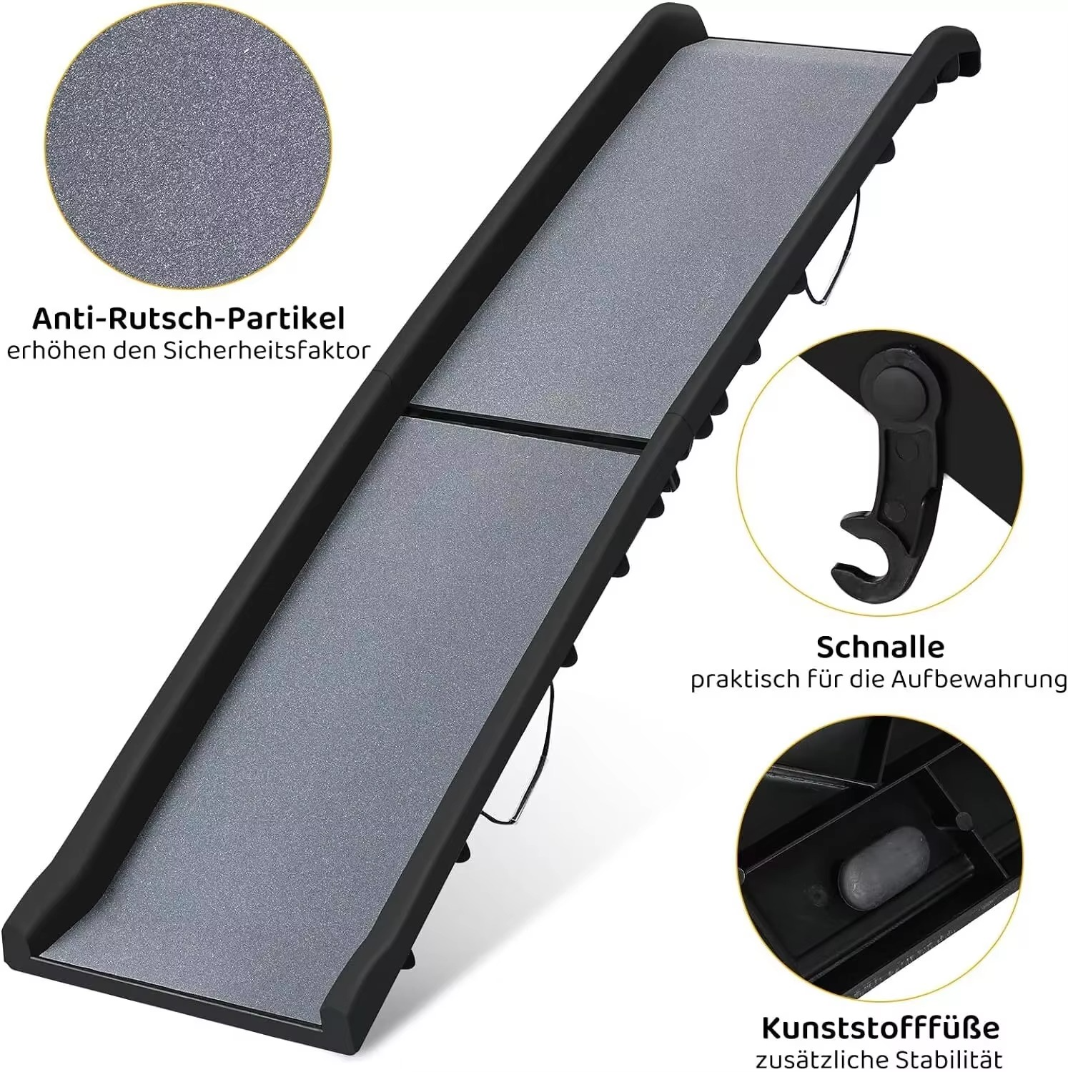 Rampe pliante Happy Ride pour chiens – 156 cm, portable, antidérapante & légère