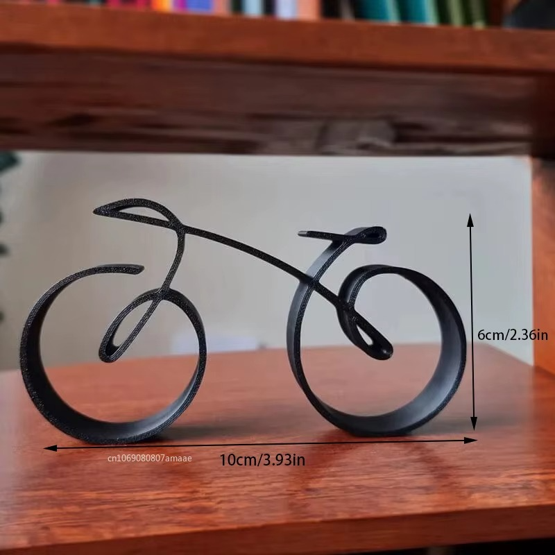 Sculpture de Vélo Minimaliste en Acrylique - Décoration Élégante et Moderne