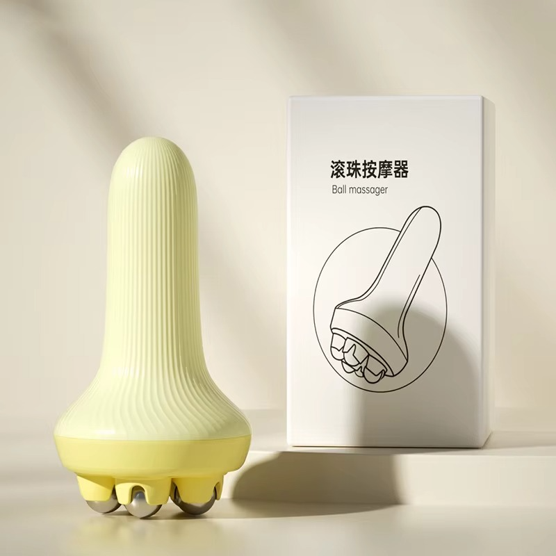 Masseur à Rouleaux Manuel – 5 Perles en Acier