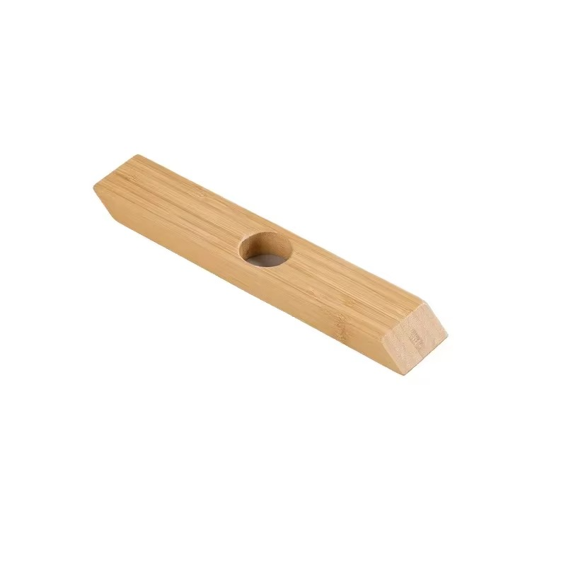 Porte-Bouteille de Vin Suspendu en Bois de Noyer & Bambou
