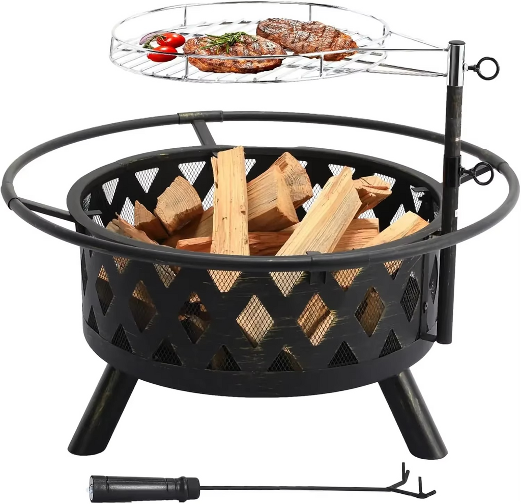 Foyer Multifonctionnel 3 en 1 avec Protection Contre les Étincelles