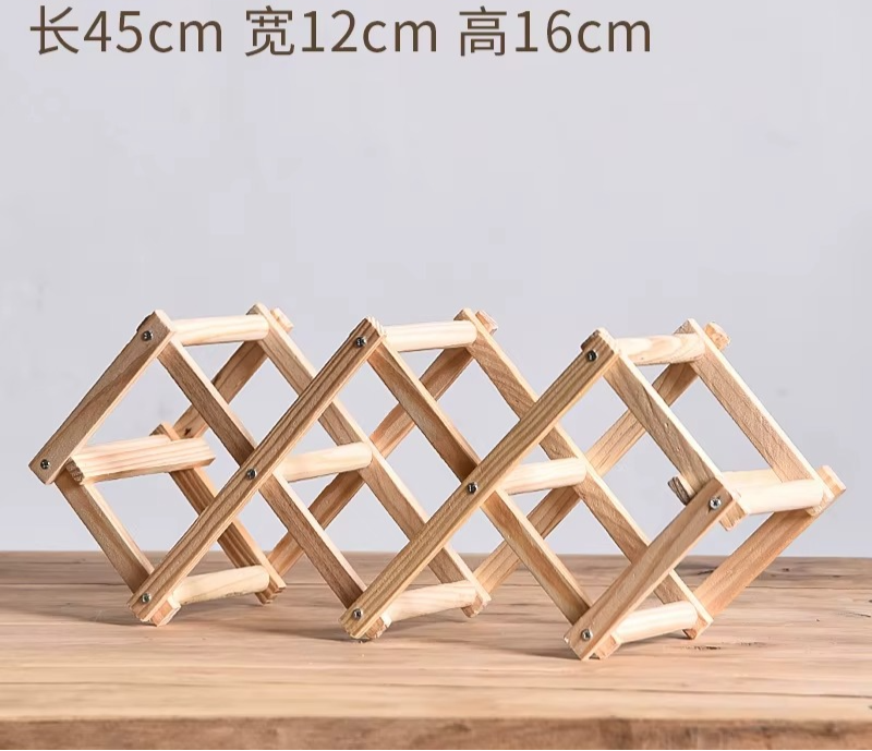 Casier à Vin en Bois de Pin – Étagère Empilable & Pliable pour Bouteilles