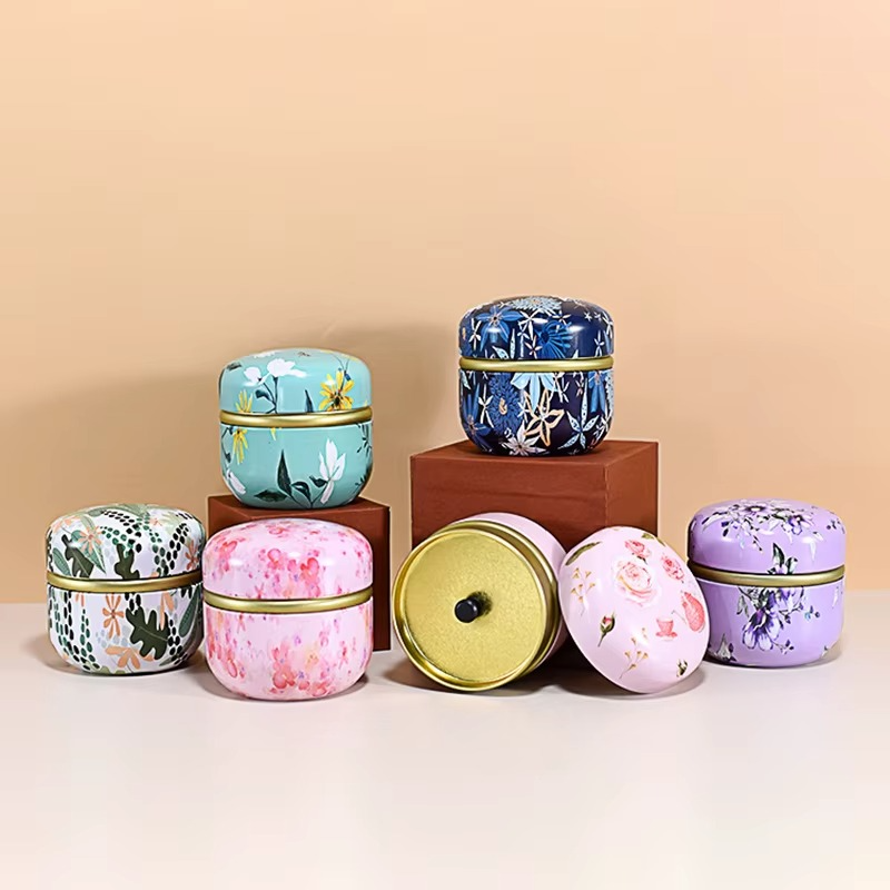 Boîte à Thé Japonaise en Fer Blanc