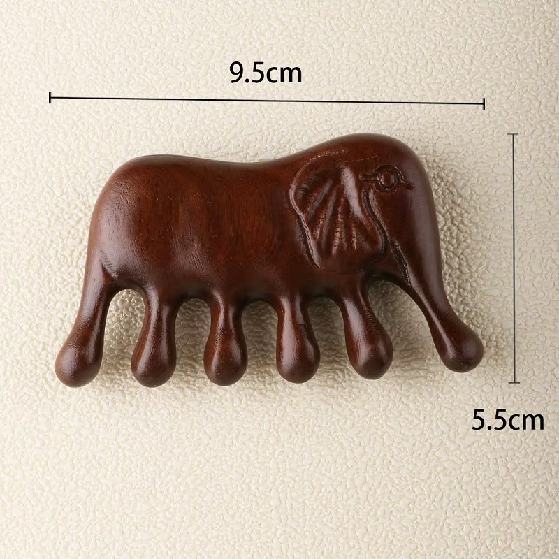 Peigne Masseur en Bois pour Cuir Chevelu