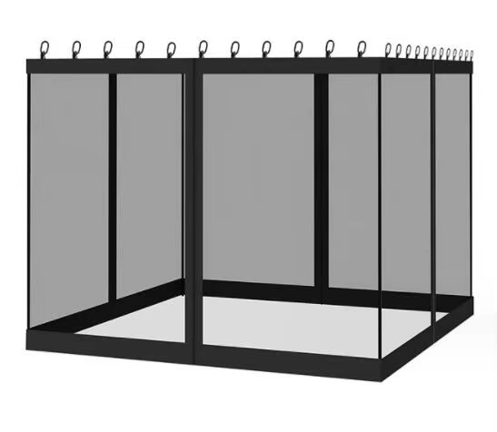 Moustiquaire Universelle pour Gazebo à Quatre Portes - Protection Anti-Insectes pour Pavillon de Jardin