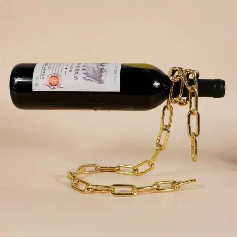 Sculpture Suspendue – Porte-Bouteille Serpentine en Corde