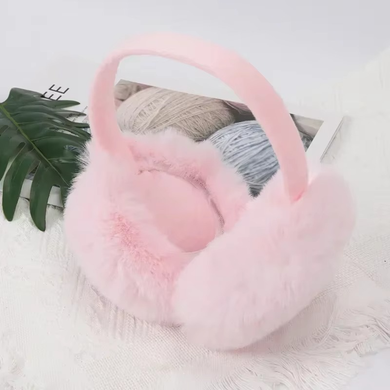 Cache-Oreilles Hiver Femme Doux et Chaud – Peluche Réglable et Pliable