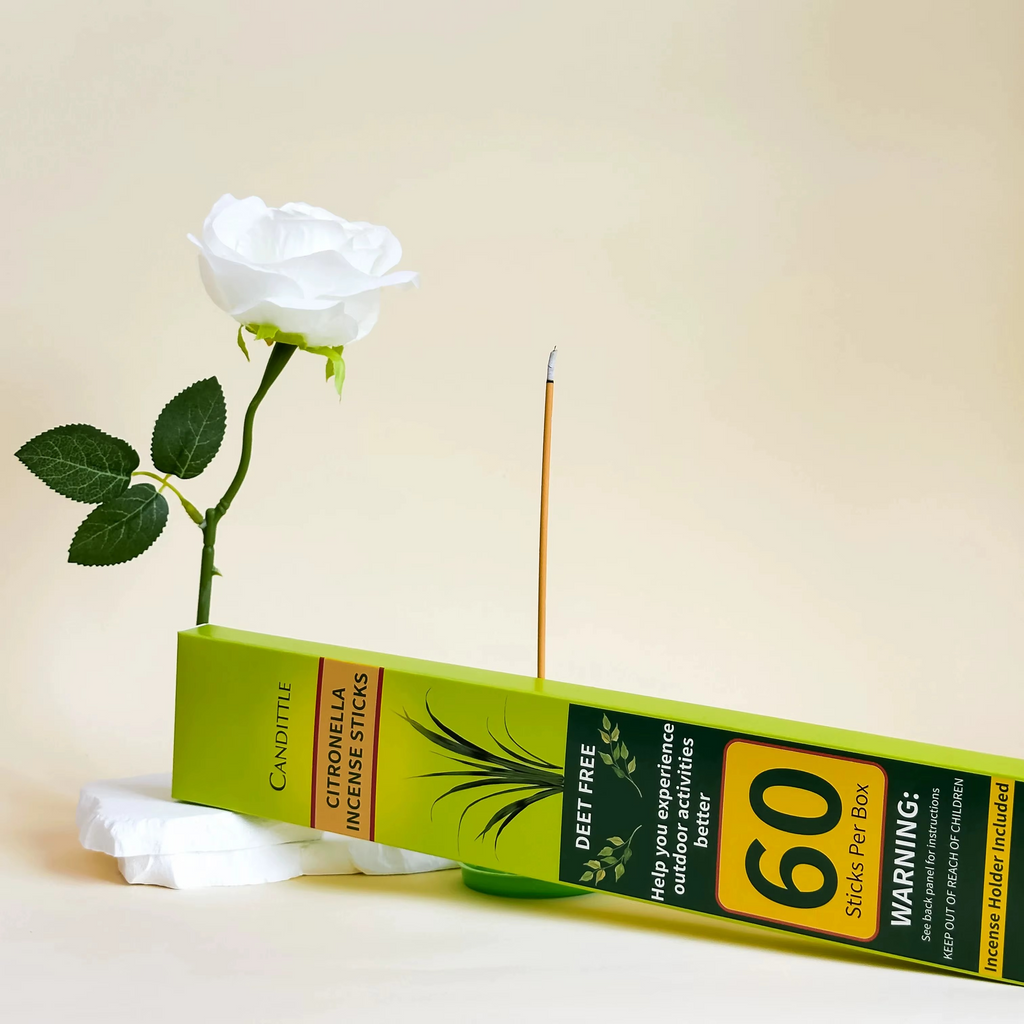 Bâton d'Encens Anti-Moustiques à la Citronnelle - Naturel et Sûr pour l'Extérieur