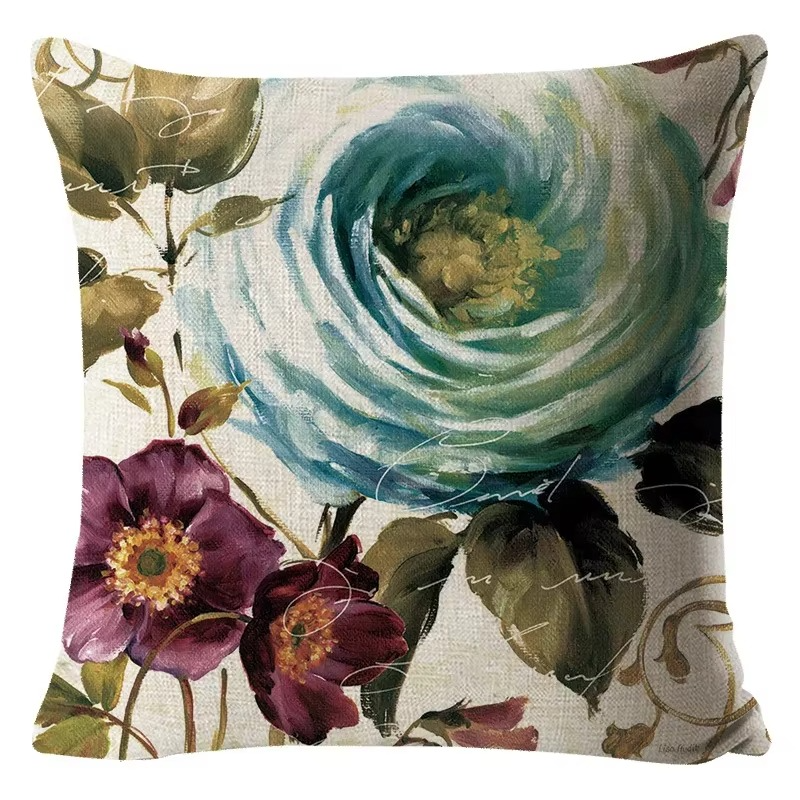 Taie d’Oreiller Fleurie Colorée – Tournesol, Rose, Pissenlit – Déco Maison & Voiture