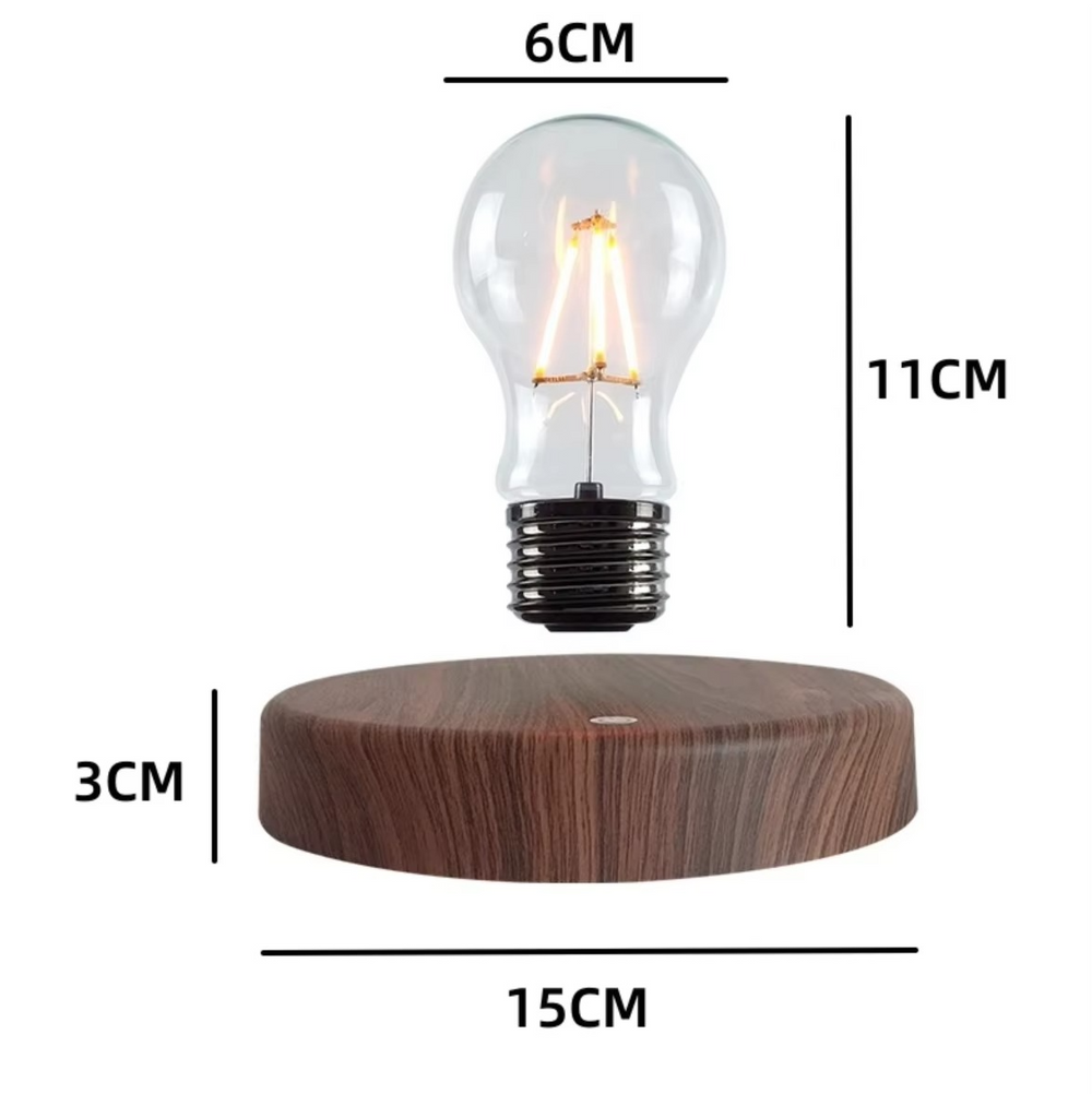 Lampe LED à ampoule en lévitation magnétique