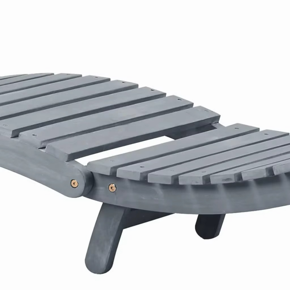 Chaise Longue Pliante en Bois d'Acacia Massif