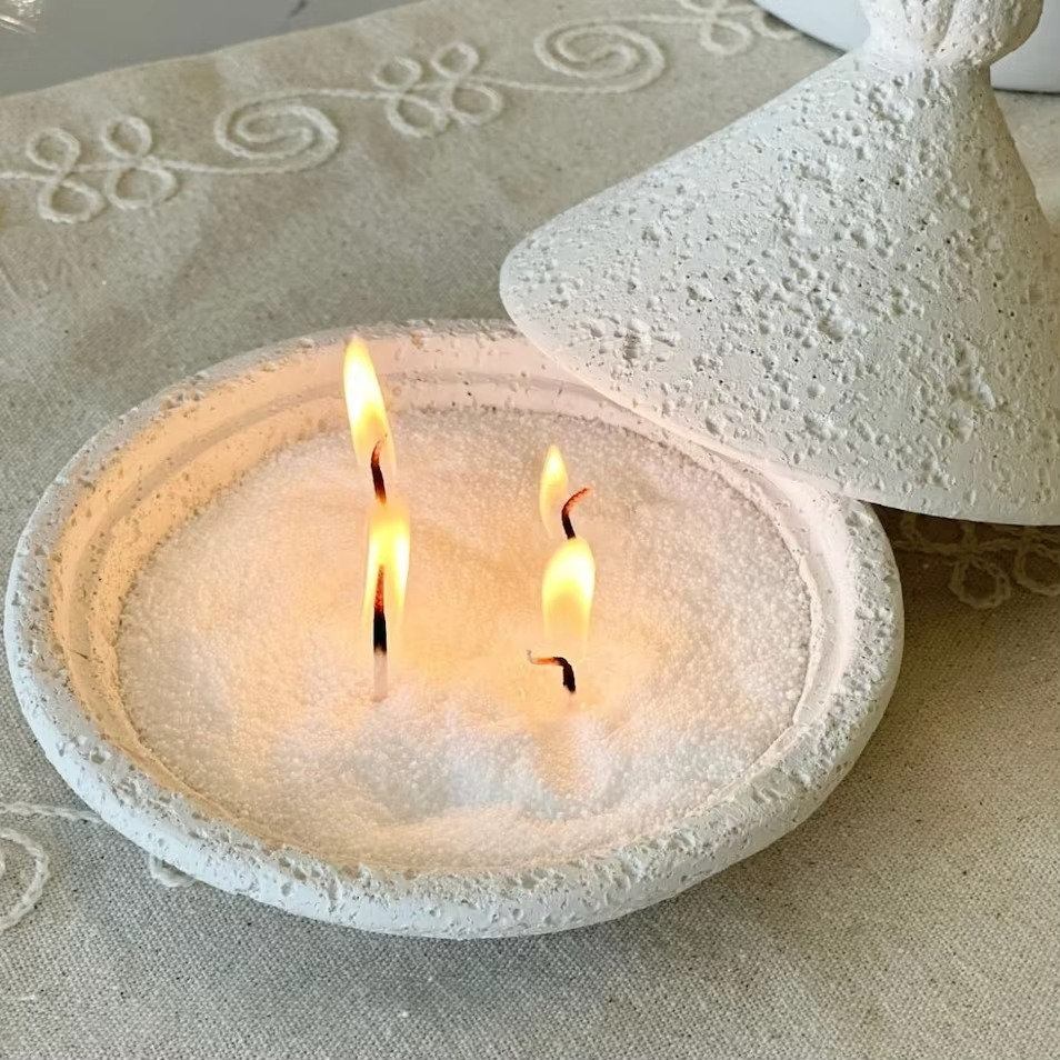 Bougie de Sable Perlée Réutilisable