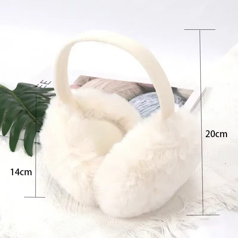 Cache-Oreilles Hiver Femme Doux et Chaud – Peluche Réglable et Pliable