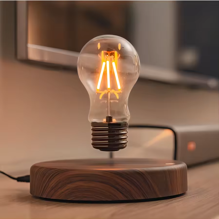 Lampe LED à ampoule en lévitation magnétique