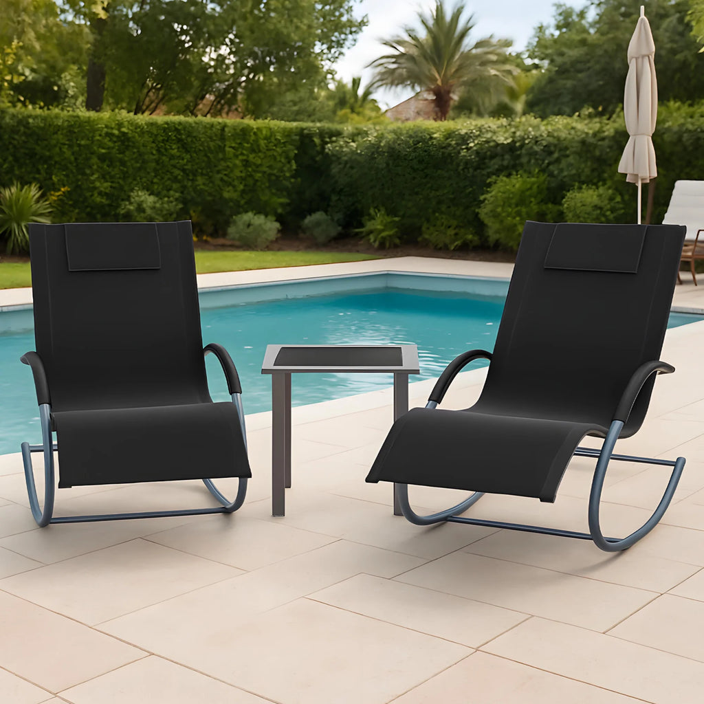 Ensemble de Chaises Longues de Jardin – Confort et Durabilité