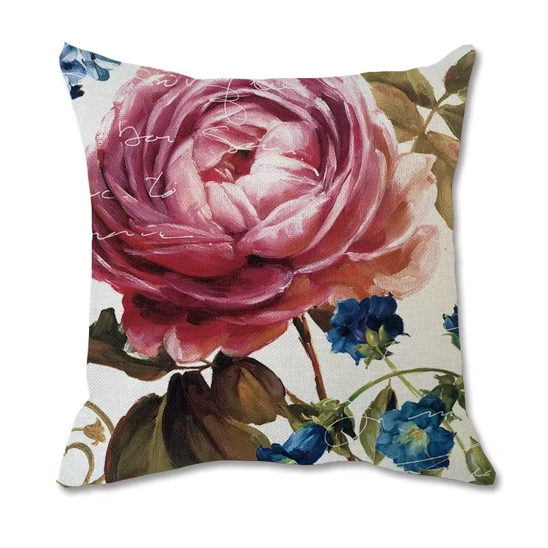 Taie d’Oreiller Fleurie Colorée – Tournesol, Rose, Pissenlit – Déco Maison & Voiture