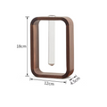 Plante Hydroponique en Verre avec Support Rectangulaire en Bois Massif – Décoration Rétro