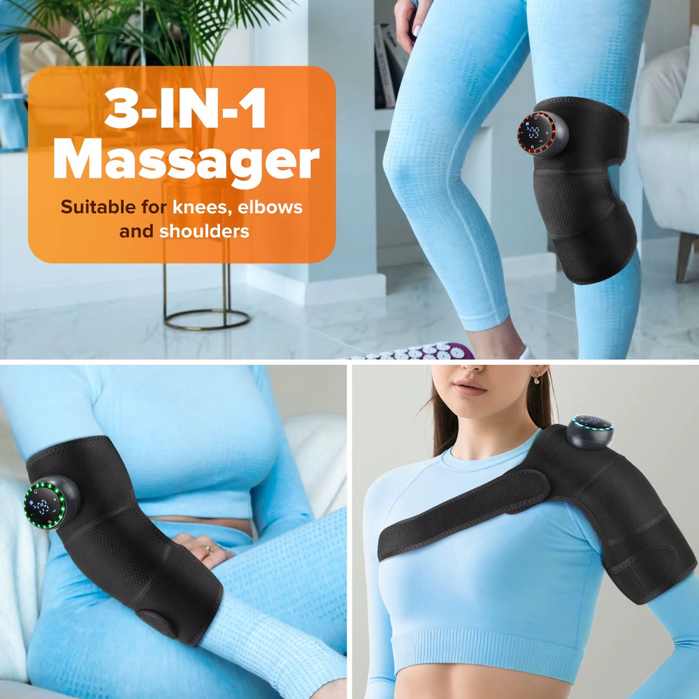 Masseur de genou chauffant avec vibrations – À l’unité ou lot de 2