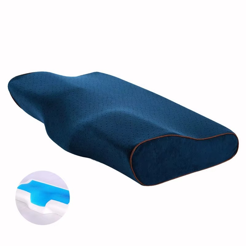 Oreiller en Mousse à Mémoire de Forme Papillon avec Gel de Refroidissement