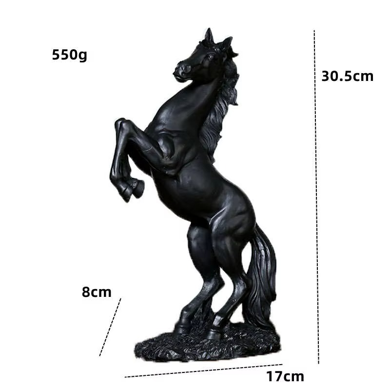 Statue de Cheval Nordique en Résine – Puissance Sculptée et Élégance Intérieure