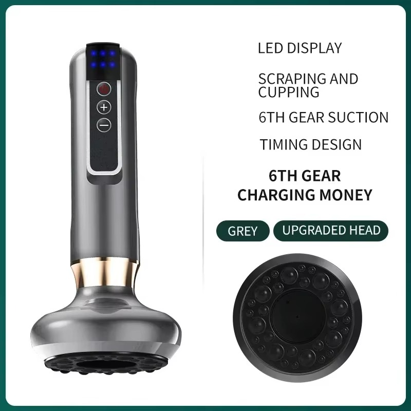 Masseur Électrique Gua Sha Tricolore – Anti-Cellulite, Infrarouge et Aspiration sous Vide