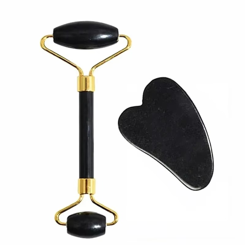 Rouleau de Jade Naturel & Gua Sha – Massage Visage et Corps