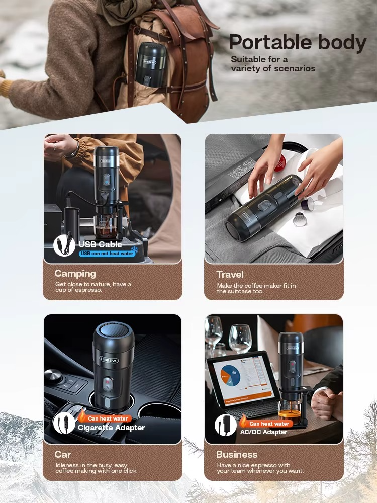 Machine à Café Portable – L’Espresso Raffiné Partout avec Vous