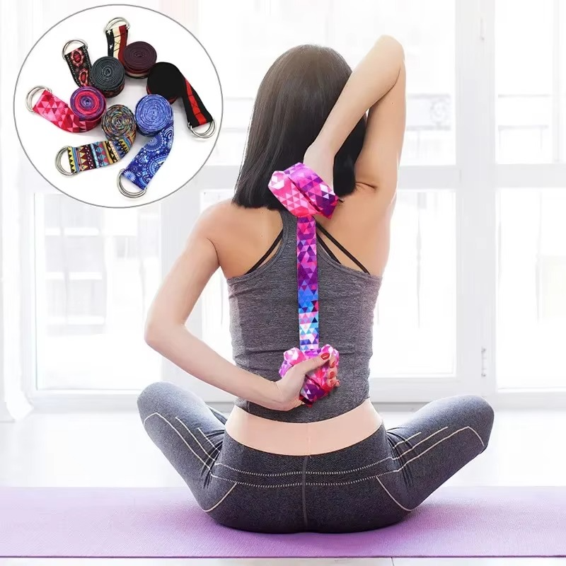 Ceinture d'Étirement de Yoga Multicolore – Accessoire Idéal pour Améliorer la Flexibilité