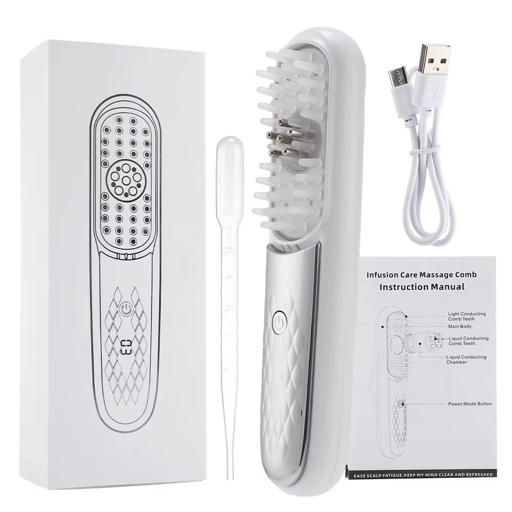 Peigne électrique massant cuir chevelu – LED