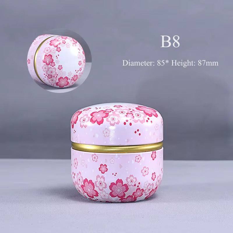 Boîte à Thé Japonaise en Fer Blanc