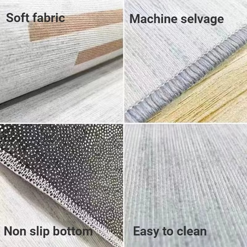 Tapis de Couloir Long Style Géométrique - Antidérapant et Facile à Nettoyer