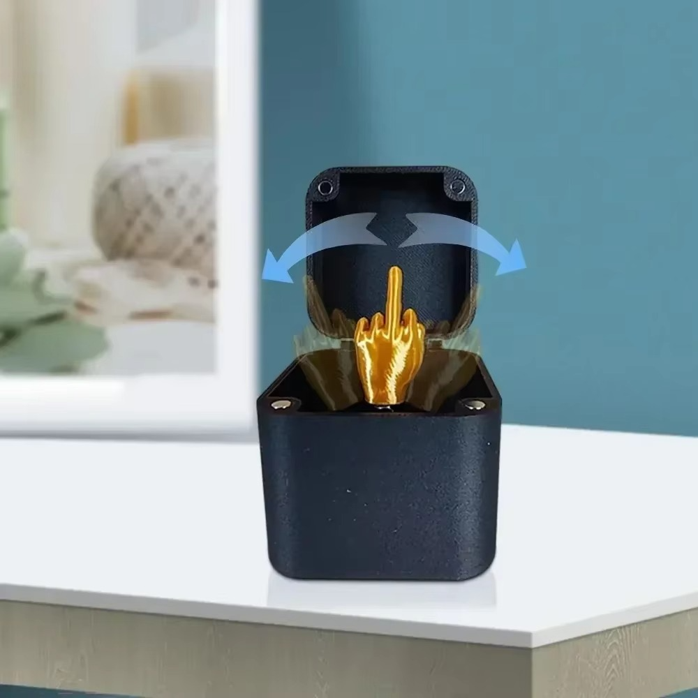 Boîte Surprise – Doigt du Milieu 3D | Cadeau Farce Drôle et Original
