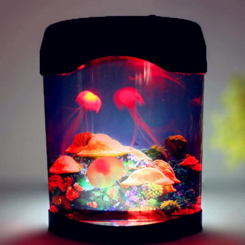 Veilleuse LED Méduse Aquarium – Lampe de Chevet Décorative pour Enfants et Adultes
