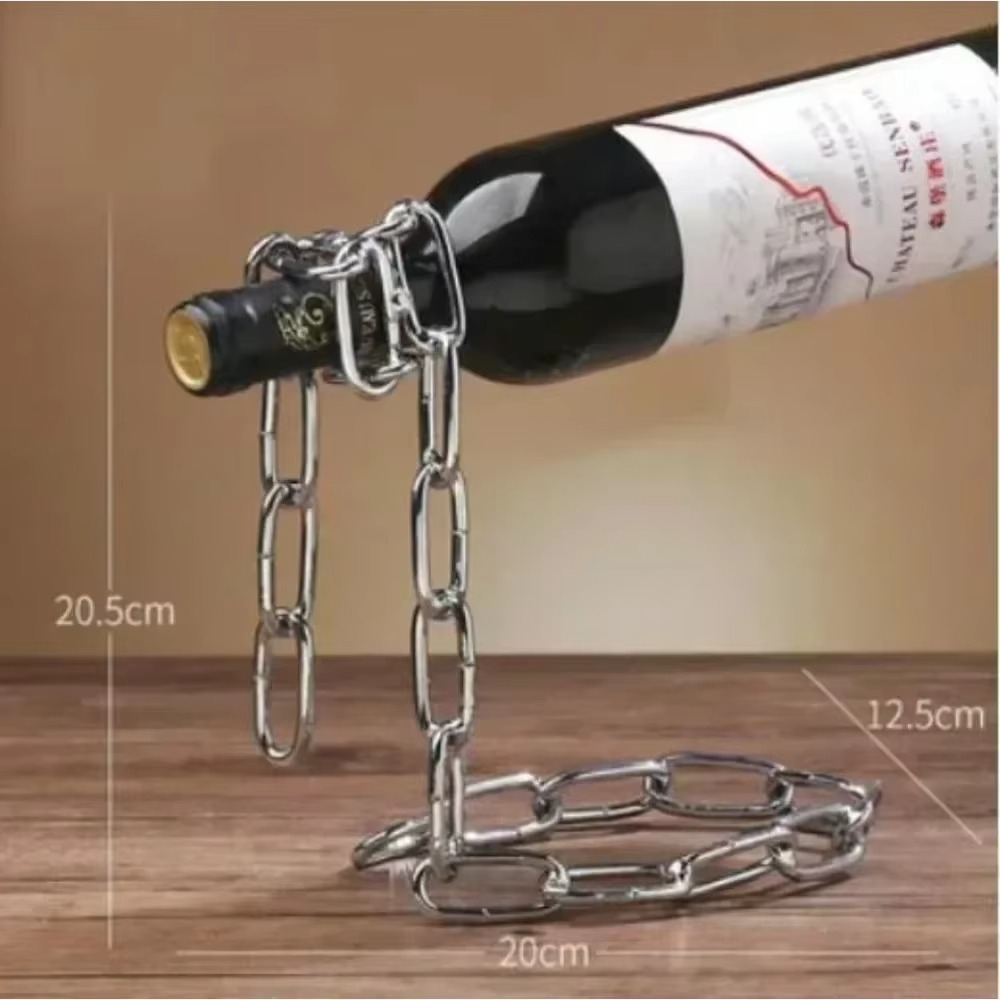 Sculpture Suspendue – Porte-Bouteille Serpentine en Corde