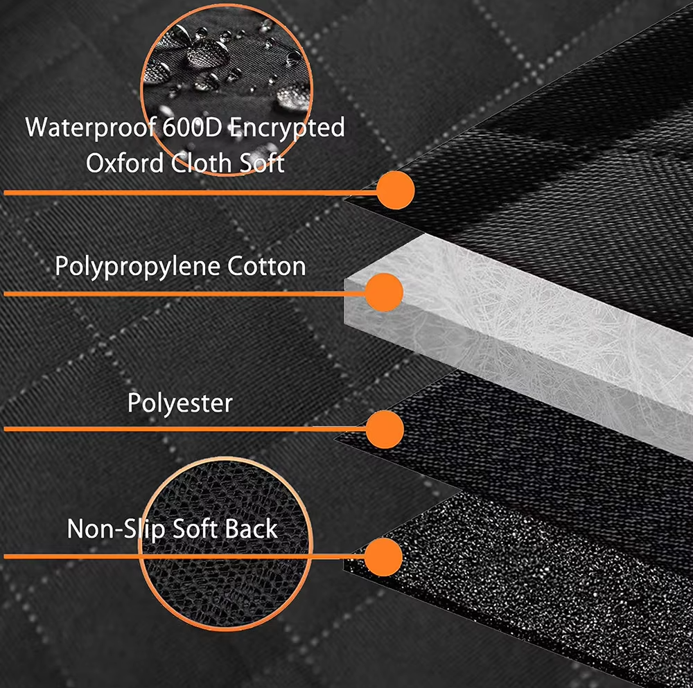 Housse de Siège de Voiture Universelle Imperméable avec Fenêtre en Maille