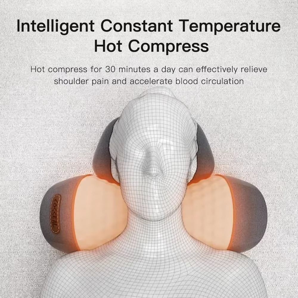 Coussin cervical électrique chauffant – Massage ou traction selon modèle
