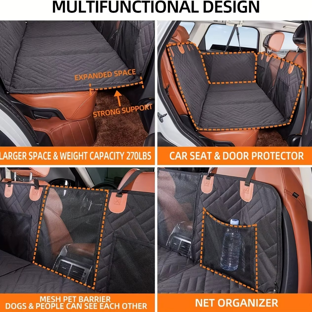 Housse de Siège de Voiture pour Chien – Imperméable, Antidérapante & Durable