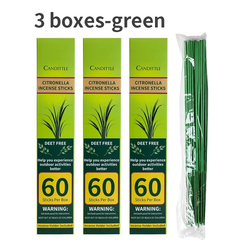 Bâton d'Encens Anti-Moustiques à la Citronnelle - Naturel et Sûr pour l'Extérieur