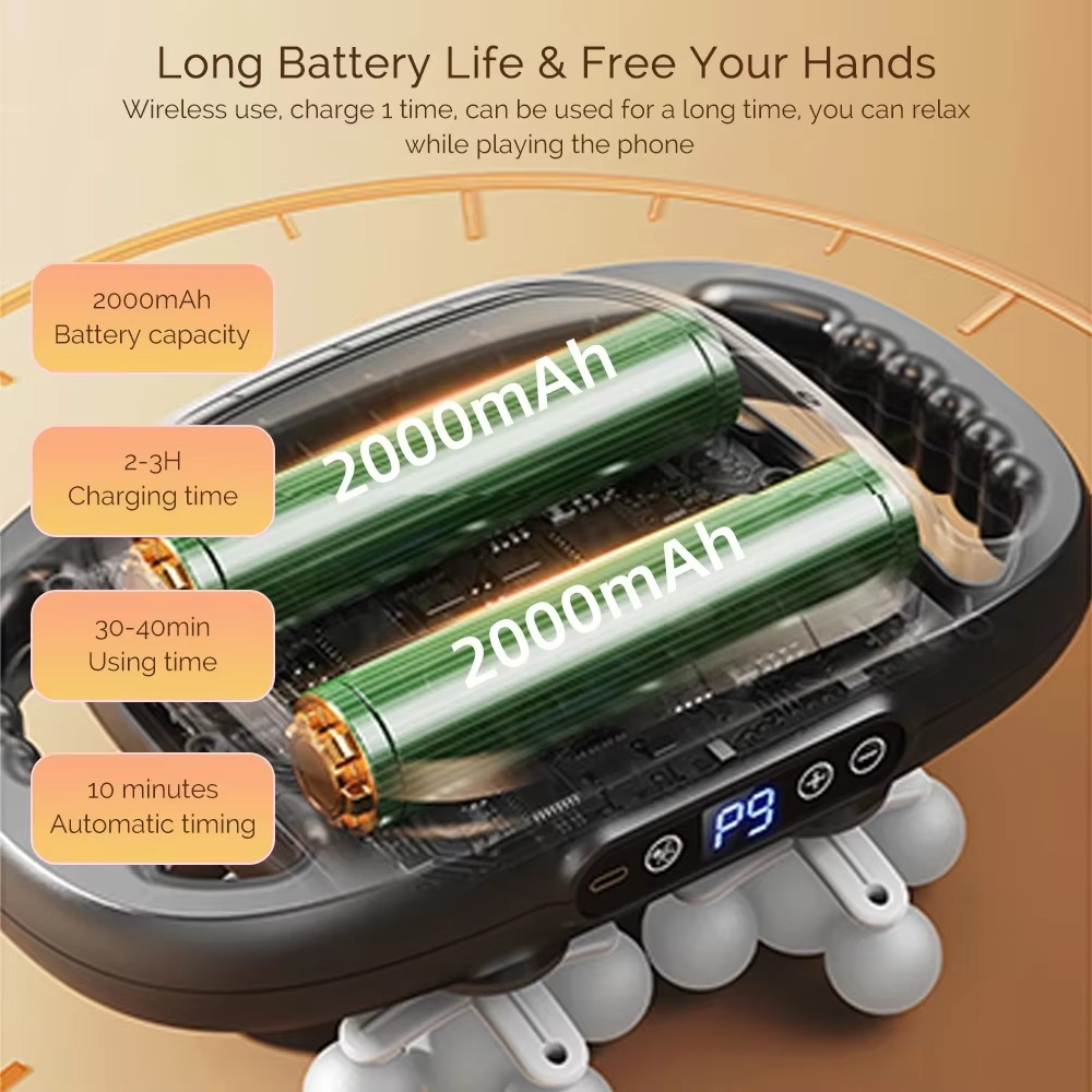 Pistolet de Massage Corporel MERALL à 22 Têtes – Thérapie Musculaire