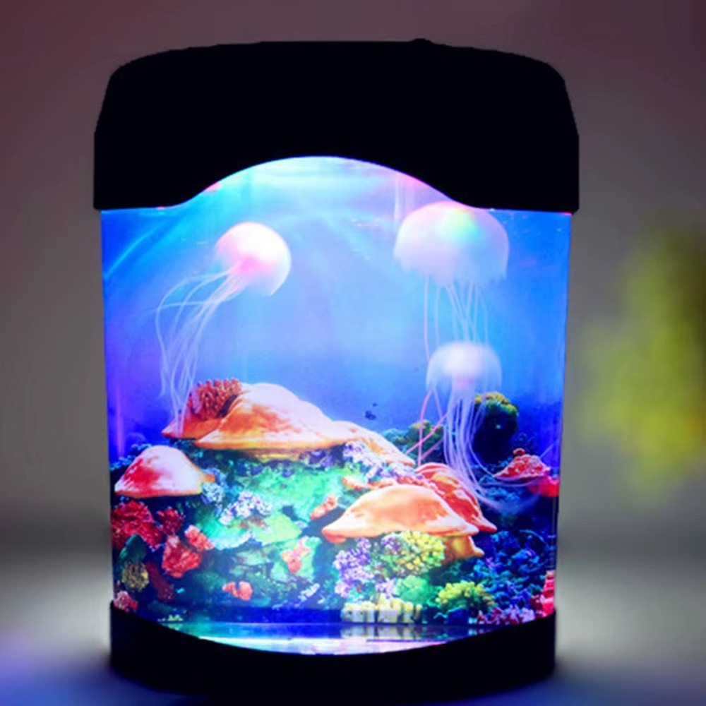 Veilleuse LED Méduse Aquarium – Lampe de Chevet Décorative pour Enfants et Adultes