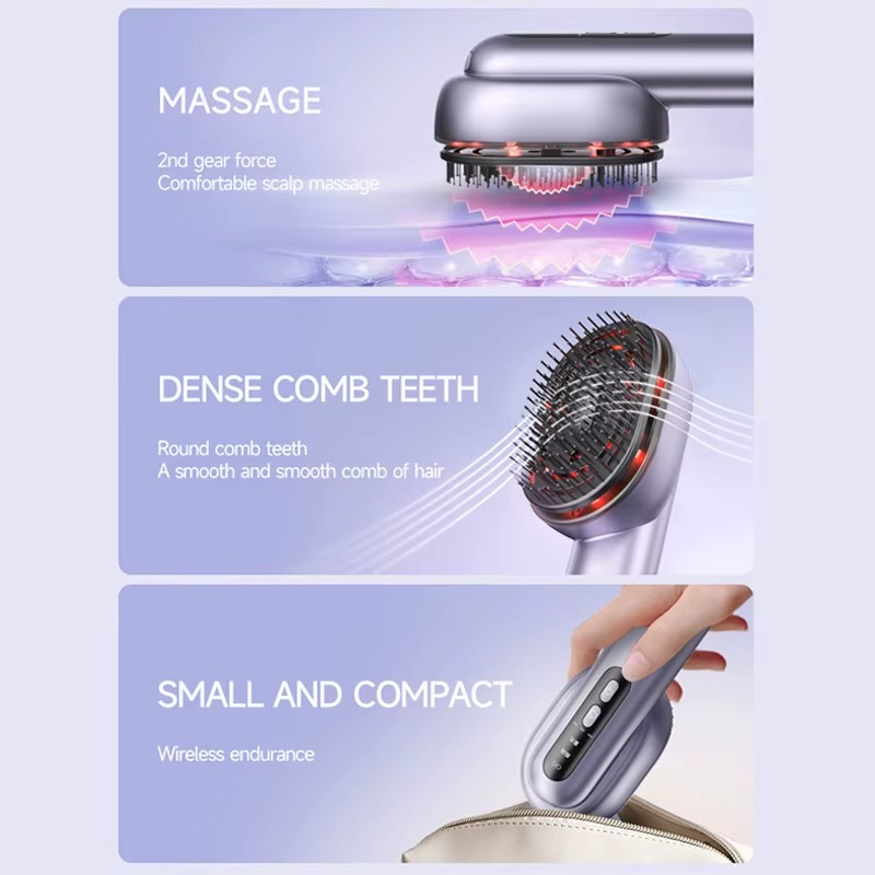 Peigne de Massage aux Huiles Essentielles| Soin Capillaire Nourrissant et Relaxant