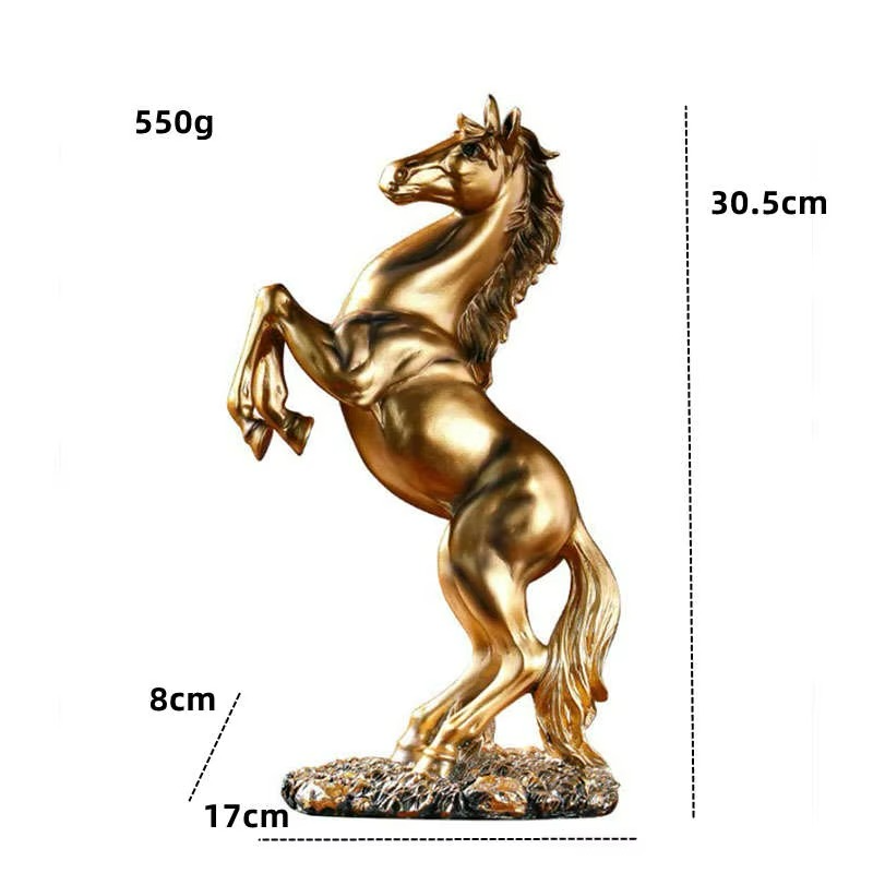 Statue de Cheval Nordique en Résine – Puissance Sculptée et Élégance Intérieure